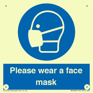 Please wear a face mask
